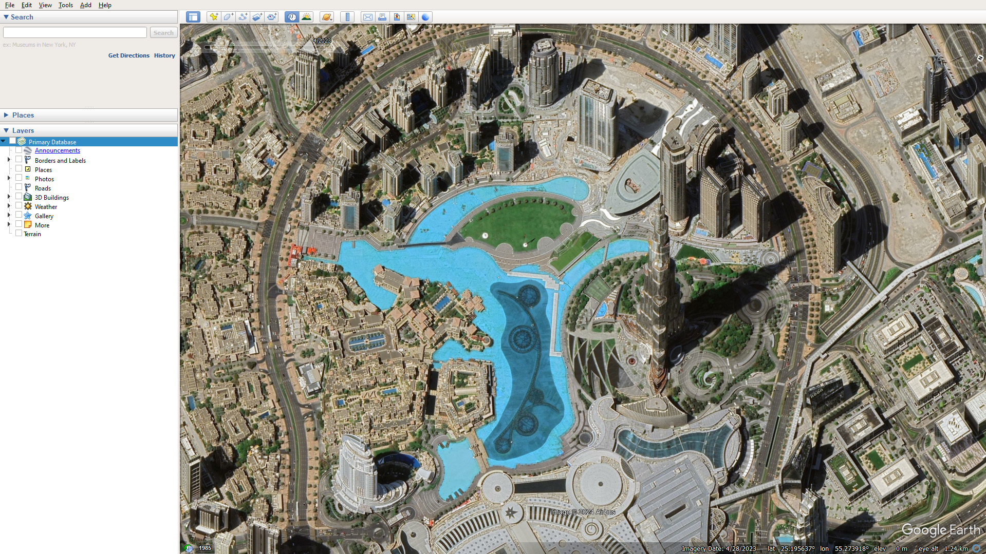 A screenshot of Google Earth Pro A screenshot of Google Earth Pro