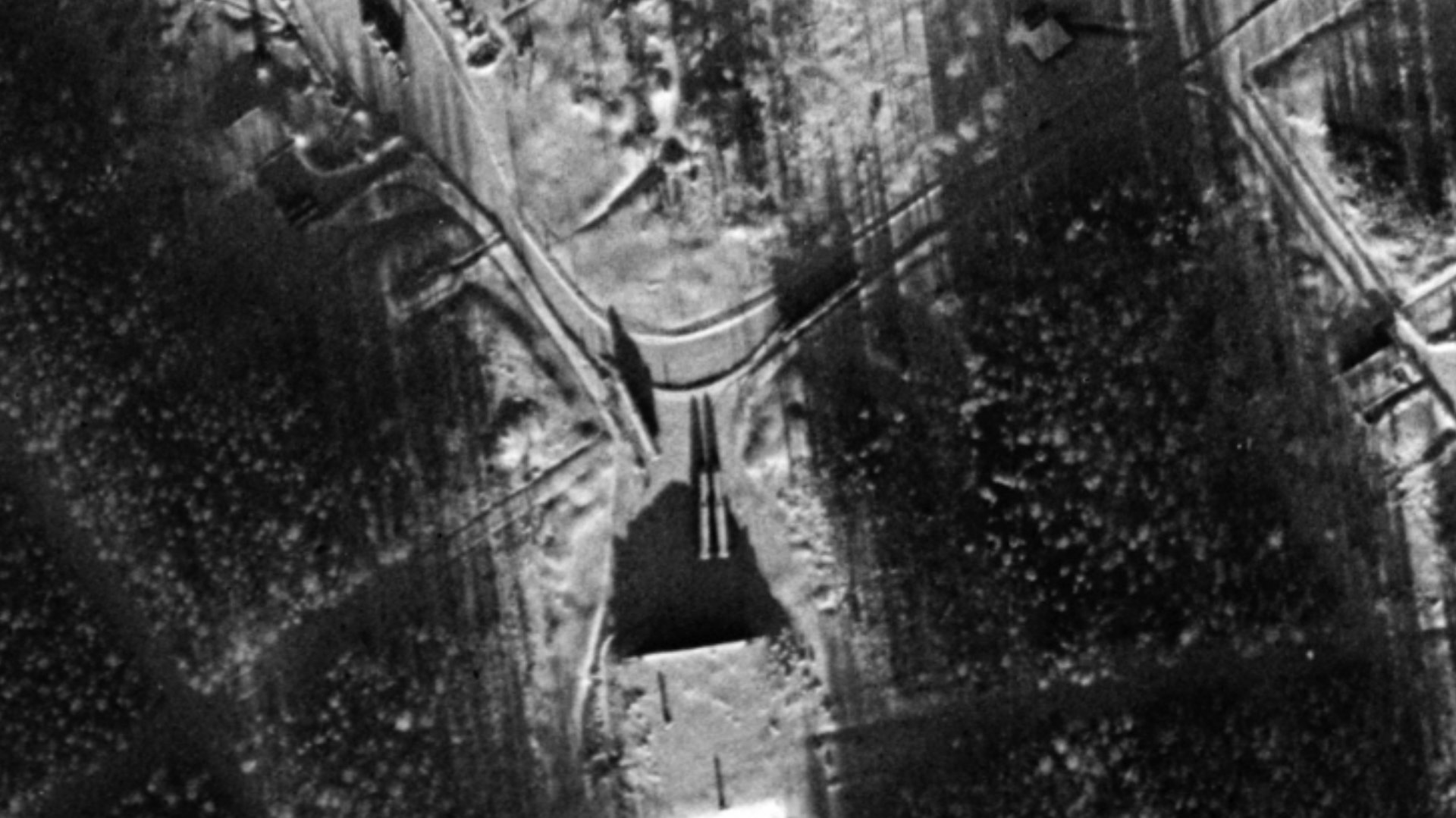A KH-7 GAMBIT image showing multiple missiles outside of a bunker near Yurya, Russia, taken on January 21, 1966. A KH-7 GAMBIT satellite image showing multiple missiles outside of a bunker near Yurya, Russia, on January 21, 1966.