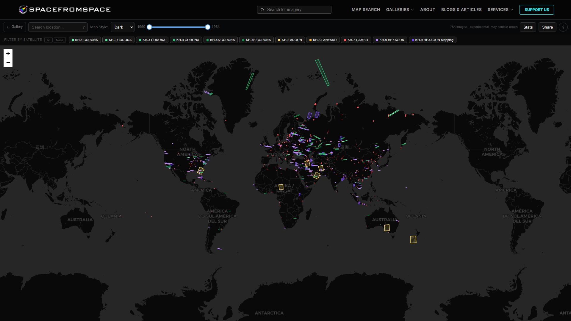 Declassified Cold War Spy Satellite Images, Interactive and Free to Browse