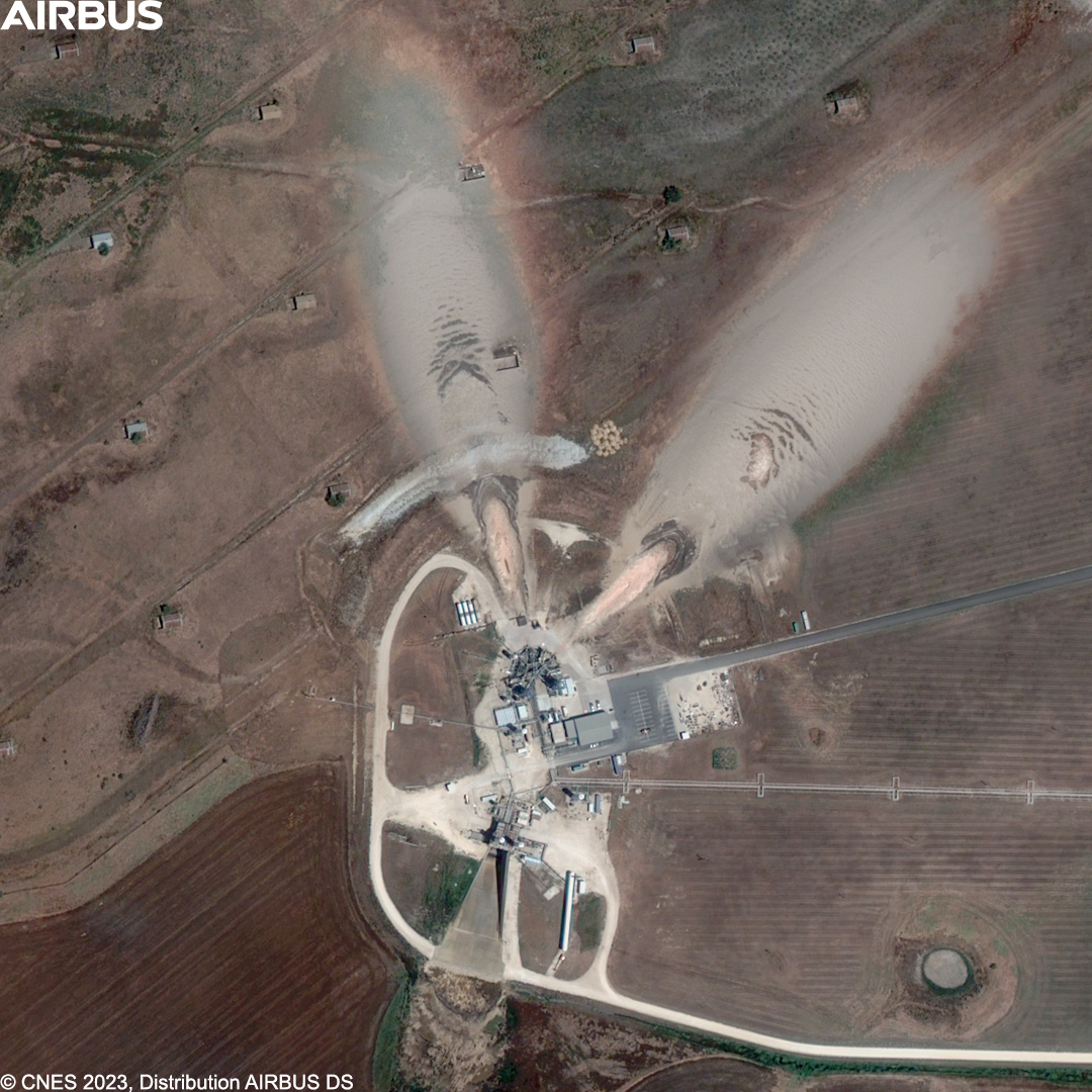 SpaceX McGregor Test Site - 2023-08-05 - Pleiades 1b | SpaceFromSpace